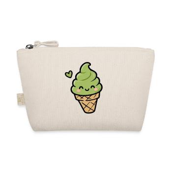 Cornet de glace Kawaii Matcha - Trousse biologique - nature - Devant