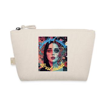 Beautiful Outside Tired Inside Female Portrait - Organic Pouch - nature - Front