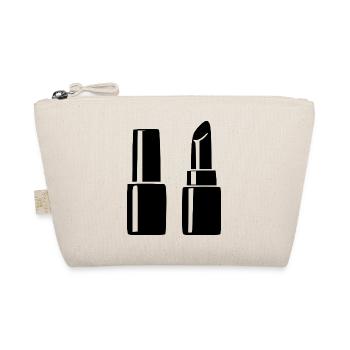 Nagellack Lippenstift Kosmetik Geschenk Kosmetiker - Bio-Täschchen - Natur - Vorne