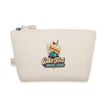 Funny Birthday Cake First Advice Later Office Part - Organic Pouch - nature - Front