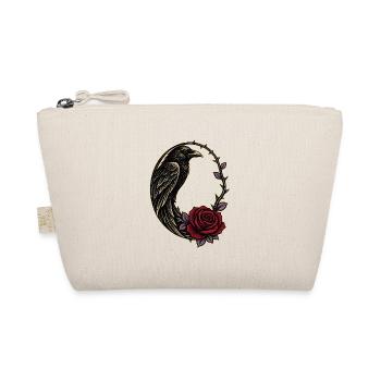 Raven Rose Gothic Crescent Moon - Organic Pouch - nature - Front
