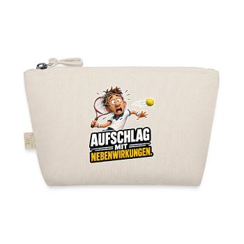  Tennis Aufschlag mit Nebenwirkungen Sport Humor - Bio-Täschchen - Natur - Vorne