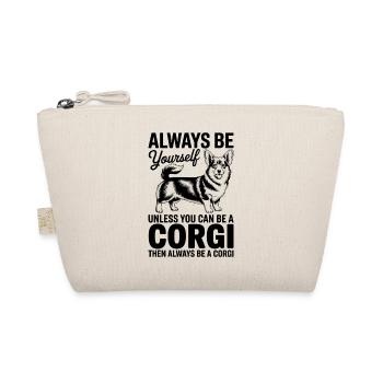 Welsh Corgi Cardigan Sprüche Lustig Corgi Geschenk - Bio-Täschchen - Natur - Vorne