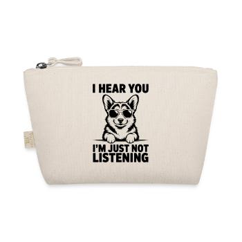 Welsh Corgi Cardigan Sprüche Lustig Corgi Geschenk - Bio-Täschchen - Natur - Vorne