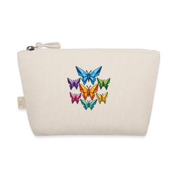 Geometric Butterflies Color Palette - Organic Pouch - nature - Front