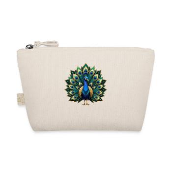 Geometric peacock with gold accents - Organic Pouch - nature - Front