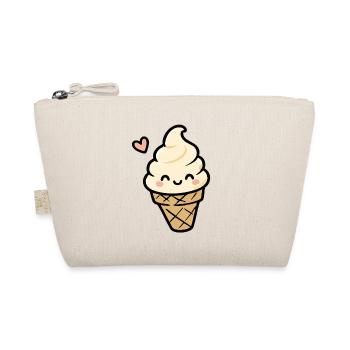 Kawaii Vanilla IceCream Cone - Organic Pouch - nature - Front