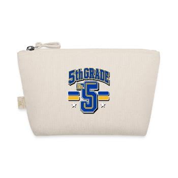 5th Grade First Day Varsity No. 5, Fifth Grader Gi - Organic Pouch - nature - Front