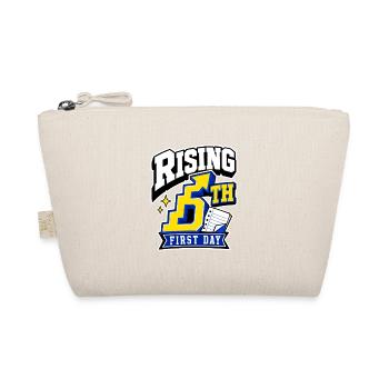 5th Grade First Day Rising 5th Fifth Grader Gift - Organic Pouch - nature - Front