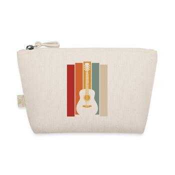 Retro Guitar Graphic - Musician Guitarist - Organic Pouch - nature - Front