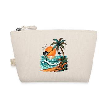 Île du coucher du soleil avec palmiers et plage marine - Trousse biologique - nature - Devant