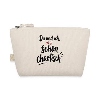 Du und ich – schön chaotisch mit Herz - Bio-Täschchen - Natur - Vorne