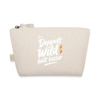 Doppelt Wild hält besser – Spruch für Paare - Bio-Täschchen - Natur - Vorne