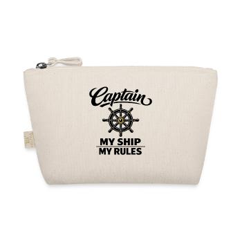 Nautical steering wheel for captains and sailors - Organic Pouch - nature - Front