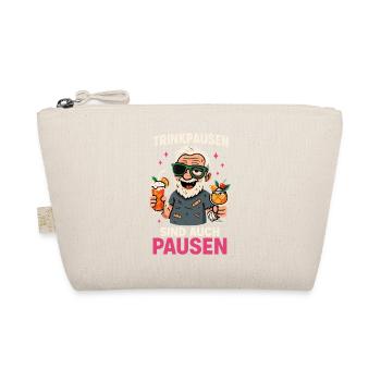 Trinkpausen sind auch Pausen – Party Spruch - Bio-Täschchen - Natur - Vorne