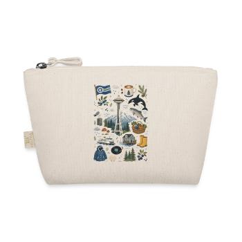 Seattle | Space Needle, Coffee & Nature - Organic Pouch - nature - Front