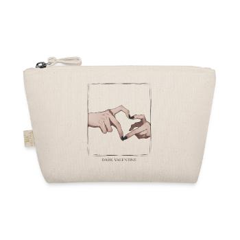 Dark Valentine's Heart Hands - Organic Pouch - nature - Front