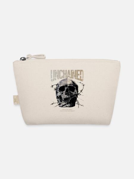 Unchained Skull Barbed Wire - Bio-Täschchen - Natur