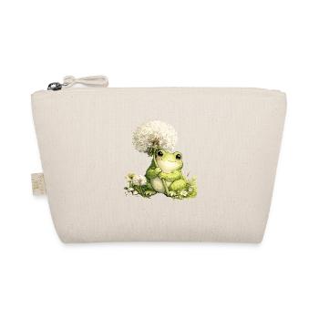 Cute frog with dandelion and flowers for - Organic Pouch - nature - Front