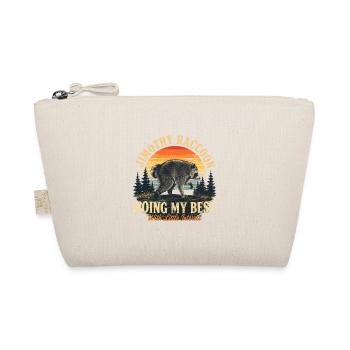 Retro Raccoon Sarcasm Doing My Best - Organic Pouch - nature - Front