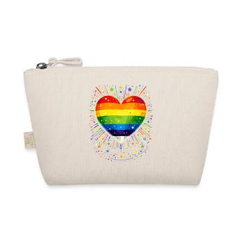 Cœur arc-en-ciel pour la fierté, l’amour et la diversité - Trousse biologique - nature - Devant
