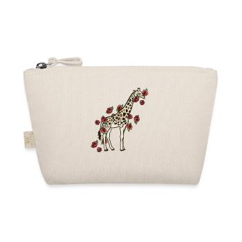 Giraffe in Bloom with Roses - Organic Pouch - nature - Front