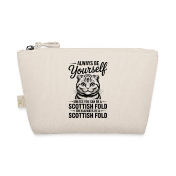 Schottische Faltohrkatze Scottish Fold Geschenk - Bio-Täschchen - Natur - Vorne