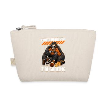 Skeleton Gamer Gaming Halloween - Organic Pouch - nature - Front