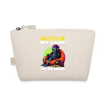 Skeleton Gamer Gaming Halloween - Organic Pouch - nature - Front