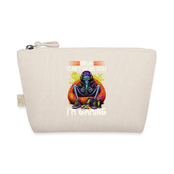 Skeleton Gamer Gaming Halloween - Organic Pouch - nature - Front