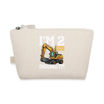 2 ans et design d’anniversaire de l’excavatrice Digs - Trousse biologique - nature - Devant