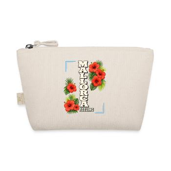 Mallorca feeling with hibiscus & tropical leaves - Organic Pouch - nature - Front