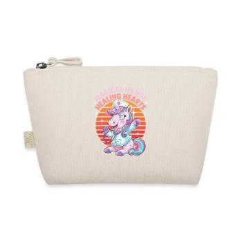 Magical Hands Healing Hearts Unicorn - Organic Pouch - nature - Front