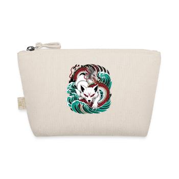 Japanese Kitsune Fox And Dragon In - Organic Pouch - nature - Front