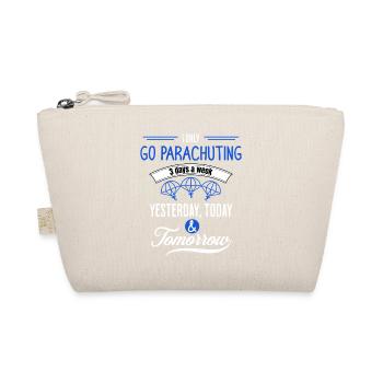 Funny Parachuting Quote - Organic Pouch - nature - Front