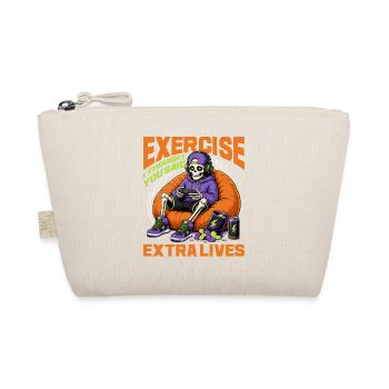 Skeleton Gamer Gaming Halloween - Organic Pouch - nature - Front