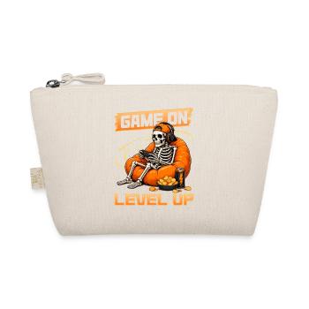 Skeleton Gamer Gaming Halloween - Organic Pouch - nature - Front