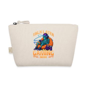 Skeleton Gamer Gaming Halloween - Organic Pouch - nature - Front