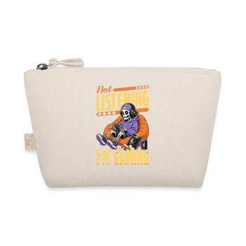 Skeleton Gamer Gaming Halloween - Organic Pouch - nature - Front