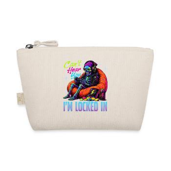 Skeleton Gamer Gaming Halloween - Organic Pouch - nature - Front