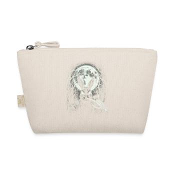 Skeleton Boop Creepy Cute Bunny Goth - Organic Pouch - nature - Front