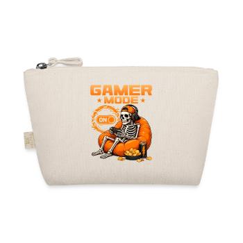 Skeleton Gamer Gaming Halloween - Bio-Täschchen - Natur - Vorne