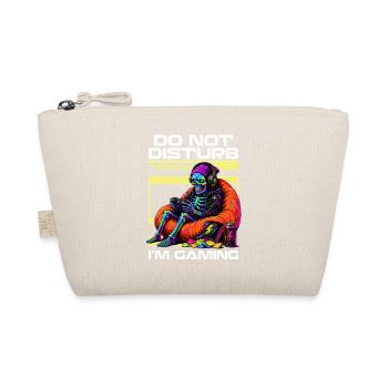 Skeleton Gamer Gaming Halloween - Organic Pouch - nature - Front