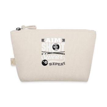 Aim Shoot Swear Repeat Lustiges Billard 9 Ball - Bio-Täschchen - Natur - Vorne