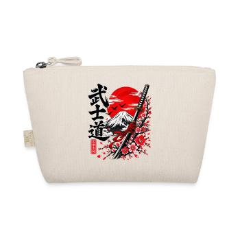 Bushido Samurai am Fuji mit Kirschblüten - Bio-Täschchen - Natur - Vorne