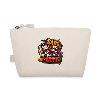 Sarg ist mein Bett Vampir Halloween Spruch süß - Bio-Täschchen - Natur - Vorne