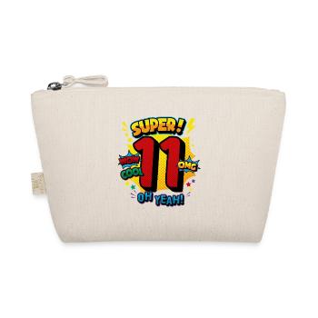 11th Birthday Super Comic Cool Number 11 - Bio-Täschchen - Natur - Vorne