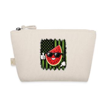 Wassermelone USA Amerikanische Flagge Sonnenbrille - Bio-Täschchen - Natur - Vorne