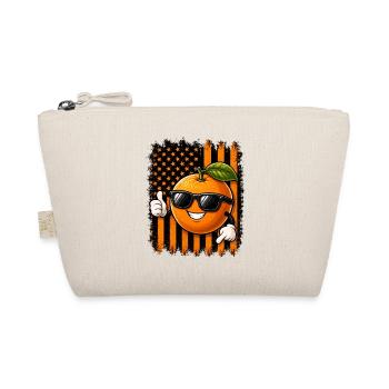 Mandarine USA Amerikanische Flagge Sonnenbrille - Bio-Täschchen - Natur - Vorne