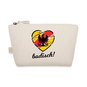 Herzflagge Deutsche Badische Liebe - Bio-Täschchen - Natur - Vorne